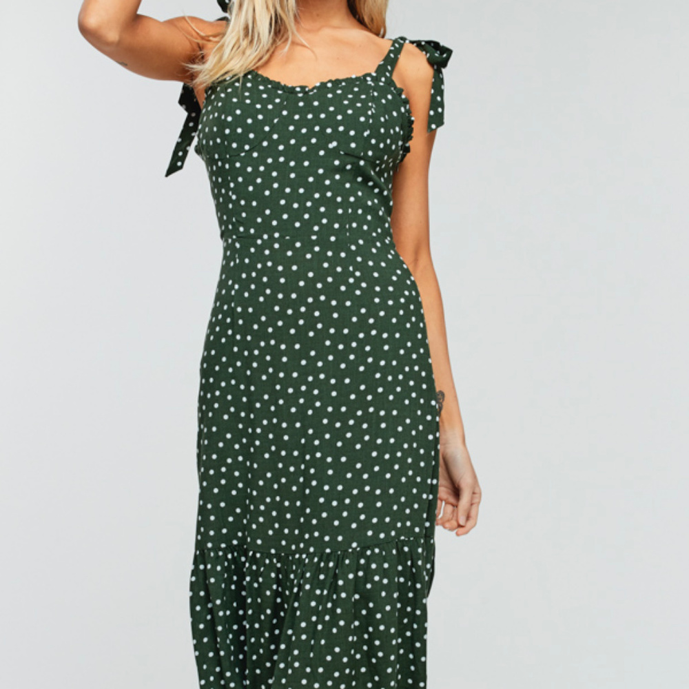 💰⬇️ CRESCENT MIA POLKA DOT DRESS
